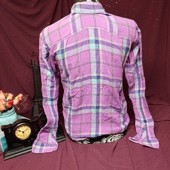 American Eagle Outfitters Pink Plaid - Picture 3 of 4